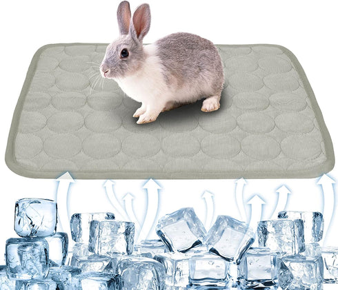 Summer Cooling Mat Washable Bunny Bed for Small Animal Rabbit Bed Mat, Guinea Pig Cage Liner Hamster Pee Pad, Fleece Sleep Pad for Squirrel, Hedge...