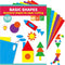 828 Shapes Math Pattern Play Craft Basic Shapes Circles Triangles Squares Ovals Creative Paper Shapes Art Pack Punch Out Geometric Shapes for in 3...