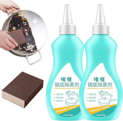 Magic Gel Cleaner for Pots and Pans,Gel Cleaner for Pot Bottom,Stainless Steel Pan Cleaner,Black Pot Bottom Cleaning Gel,Cleaner for Bottom of Pot...