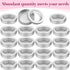 TecUnite 4 oz Metal Tin Cans Round Tin Containers Empty Cans with Clear Top Lid Spice for Kitchen Office Candles Candies and Gifts Holding(24 Piec...