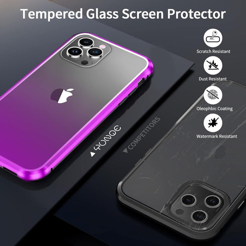 Privacy Magnetic Case for iPhone 11 Pro Max, Double Sided Magnet Adsorption Cover with Anti-Peep Screen Protector and Camera Lens Full Body Protec...