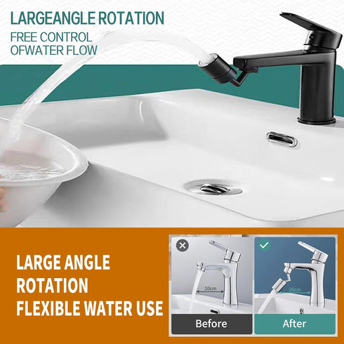 Swivel Faucet Extender, Faucet Extender for Bathroom Sink Kitchen-Aerator-Splash Water Filter Extension, Multifunctional Universal Robotic Arm Rot...