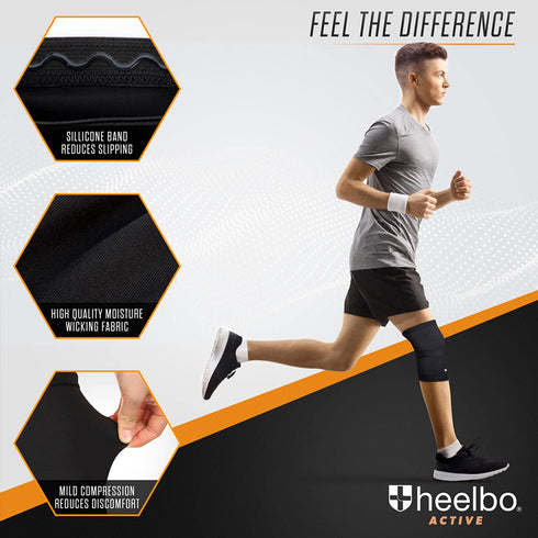 Knee Compression Sleeve with Copper Infused Fibers and Breathable Fabric for Knee Pain Relief, Knee Support, Running, Jogging, Hiking or Arthritis...