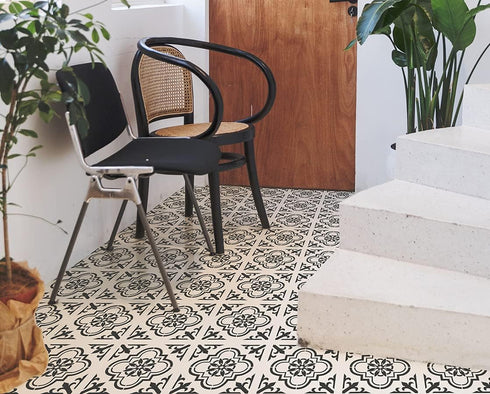 2pcs Moroccan Pattern Reusable Tile Stencils 12 x 12 Inch Template for Painting Floor Cement Wall Furniture Wood DIY Home Décor Art Craft...