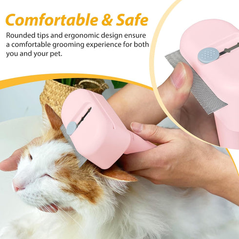 L&W BROS. 3-in-1 Cat Grooming Brush Set | Comb, Undercoat Rake, Double Sided Deshedding Tool for Long & Short Hair Dog Brush for Shedding Cat Hair...