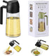 16oz/470ml oil sprayer for cooking oil dispenser for kitchen olive oil dispenser bottle 2 in 1 oil dispenser and oil sprayer Oil Sprayer for Cooki...