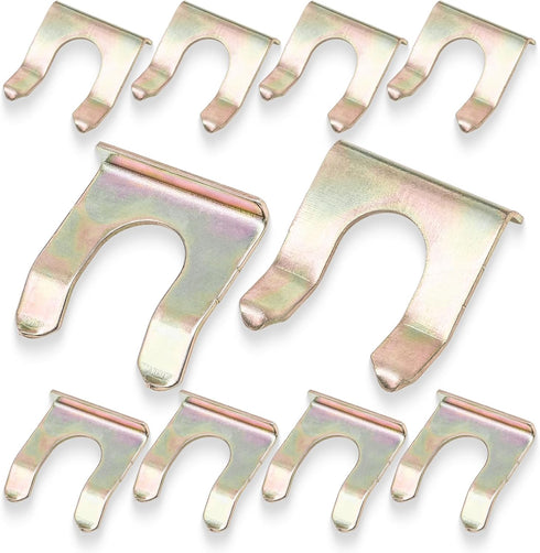10PCS Brake Line Clips, U Shape Metal Brake Line Clips Brake Line Retainer Brake Hose Bracket Replacement Hose Retaining Clip Brake Hose Lock for ...