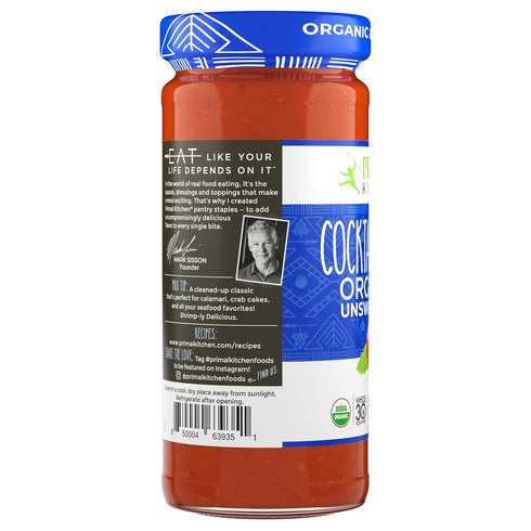 Primal Kitchen Unsweetened Cocktail Sauce, Organic, 8.5 Oz...