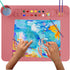 Silicone Painting Mat with Cup and Palette Removable, 20"X16" Thick Silicone Art Mat for Craft with Raised Edge, Artist Creator Mat Silicone for R...