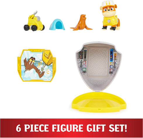 Paw Patrol, Big Truck Pups Rubble Action Figure with Clip-on Rescue Drone, Command Center Pod and Animal Friend Kids Toys Ages 3 and up...