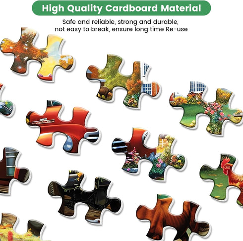 300 Pieces Jigsaw Puzzle for Adults,Country Life Puzzle 300 Pieces Highlights The Agricultural Life and Rural Beauty - Thick,Sturdy Pieces Challen...
