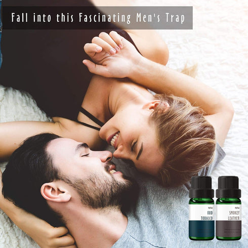 Fragrance Oil, MitFlor Men's Club Fragrance Gift Set, Premium Essential Oils for Home Diffusers, Soap Candle Making Scents, Oud Tobacco, Leather, ...
