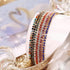 Pingyongchang Multicolor Rhinestone Bracelet Set for Women Crystal Tennis Bracelet Beaded Stretch Strand Stacked Bracelet 8 Pcs...