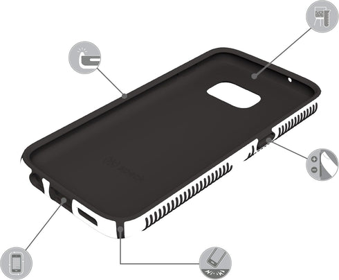 Speck Products Samsung Galaxy S7 Case, CandyShell Grip Case (White/Black), Military-Grade Protective Case...