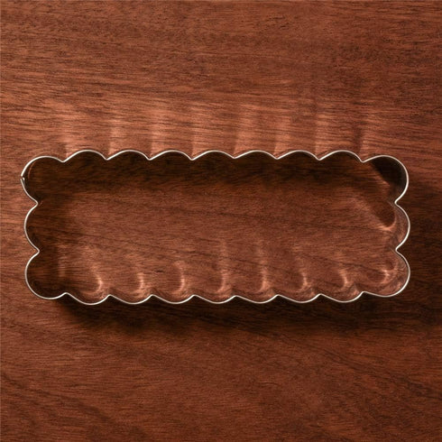 LILIAO Scalloped Edge Rectangle Cookie Cutter, 4.7 x 1.9 inch, Stainless Steel...