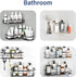 YOLOPLUS+ 8 Pack Shower Caddy Adhesive Hooks Replacement, Strong Sticker Hooks for Bathroom Shower Caddy Corner Shelf Basket Soap Dish Hanging Hoo...