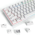 Owpkeenthy 128-Key Japanese White PBT keycaps Custom Minimalist 75 Percent XDA Keycap Set for 60% 65% 75% Fullsize MX Switches MAC Mechanical Keyb...