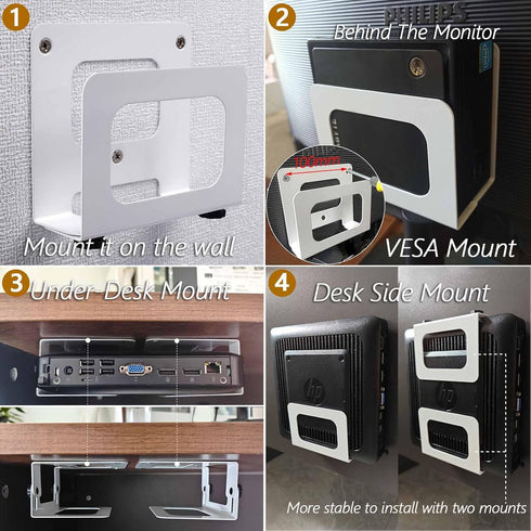 Adjustable Cable Box Wall Mount Modem Wall Mounting Bracket Designed for PS4, Mini PC, Beelink Mini PC, Apple TV, Roku, Amazon Fire TV, Mac Mini, ...
