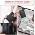 Travel Jewelry Roll Organizer Case - Women Portable Jewellery Storage Foldable Pouch for Necklace Earring Bracelets, Black...