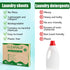Laundry Detergent Sheets Up to 180 Loads, Fresh Unscented - Great For Travel, Apartments, Dorms, No Plastic, Sustainable, Biodegradable-New Liquid...