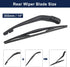 X AUTOHAUX Rear Windshield Wiper Blade Arm Set for Honda Fit Jazz 09-14...