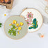 LOMOHOO 4 Sets Ribbon Flower Embroidery Kit for Beginners, Needlepoint Stamped Cross Stitch Starter Kits, Stitch Learning DIY Kit with Flower Patt...