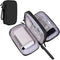 Cables Organizer for Travel Pouch and Storage Tech Accessories Electronics Cords Charger iPhone Keys Power Bank Money Hard Drive Cases (Black-Soft...