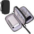 Cables Organizer for Travel Pouch and Storage Tech Accessories Electronics Cords Charger iPhone Keys Power Bank Money Hard Drive Cases (Black-Soft...