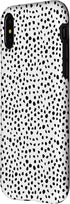 iPhone X/XS Popular Dalmatian Pattern, White w Brush Stroke Black Spots Case...
