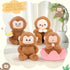 Monkey Stuffed Animal Cute Monkey Plush Soft Monkey Plushie with Banana Monkey toy Gift for Kids(10.5Inch)...