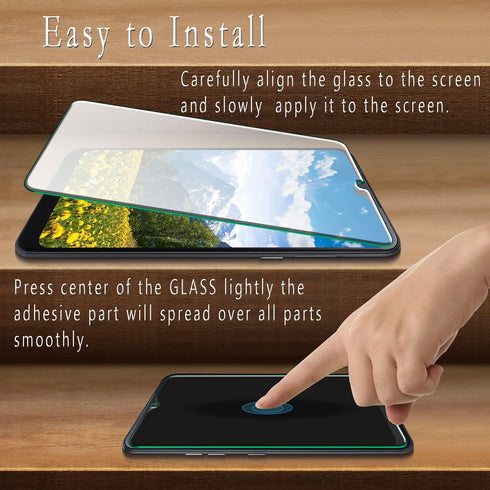 HPTech 2-Pack Tempered Glass For LG K51, Reflect, Q51 Screen Protector, Easy to Install, 9H Hardness, Bubble Free...