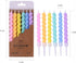 PHD CAKE 36-Count Rainbow Spiral Birthday Candles with Holders, Party Candles, Cake Candles...
