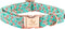Elegant little tail Dog Collar, Pink Floral Print Pet Collar Summer Dog Collar Pet Collar Dog Cotton Durable Dog Collar Metal Buckle Collar for Sm...