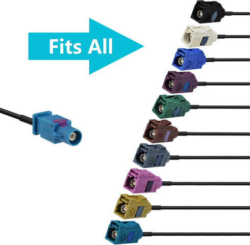 Bingfu Fakra Z Female to Male Vehicle Antenna Extension Cable 5m 16.5 feet for Car Stereo Android Head Unit GPS Navigation FM AM Radio Sirius XM S...