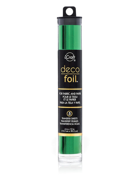 iCraft Deco Foil, 5 Transfer Sheets, 6" x 12", Green...