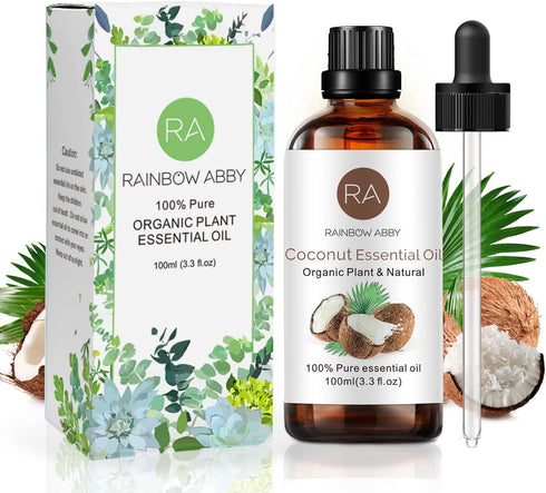 Coconut Essential Oil (100ML), 100% Pure Natural Organic Coconut Oil for Diffuser, Massage, Skin Care, Yoga...