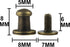 100 Sets 8x5x8MM Bronze Button Spikes and Studs Rivet Round Head Screw Back Leather Craft Rapid Rivet Punk Studs and Spikes for Clothing Shoes Bel...