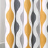 Lush Decor Mid Century Geo Shower Curtain, 72" x 72", Gold & Gray...