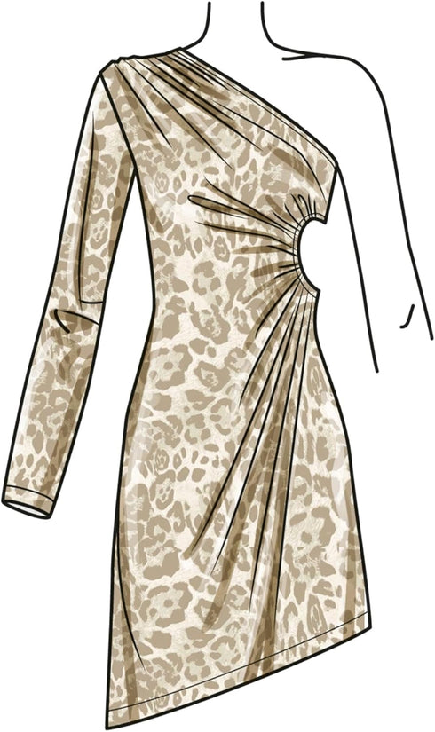 Simplicity Misses' One Shoulder Knit Dress Sewing Pattern Packet, Design Code S9885, Sizes 18-20-22-24-26...