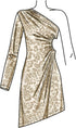 Simplicity Misses' One Shoulder Knit Dress Sewing Pattern Packet, Design Code S9885, Sizes 18-20-22-24-26...