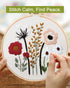 Santune 3 Sets Embroidery Kit,Cross Stitch Kits for Beginners,Needlepoint Kits for Adults with Easy Stamped Floral Pattern Fabric Hand Crafts,Hoop...
