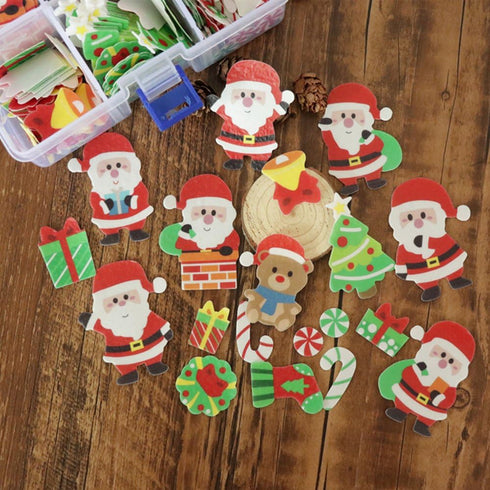 Set of 48 Wafer Edible Cupcake Toppers Christmas Paper Cake Decoration...