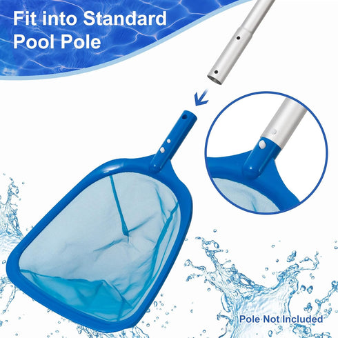 2 Pack Pool Skimmer Net, Durable Fine Mesh Pool Net Skimmer with Semi-deep Netting bag, Professional Pool Nets for Cleaning, Swimming Pool Leaf Sk...