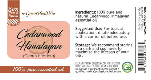 Cedarwood Himalayan Essential Oil – 8 fl oz (237 ml) Aluminum Bottle w/Plug Cap – 100% Pure Essential Oil – GreenHealth...