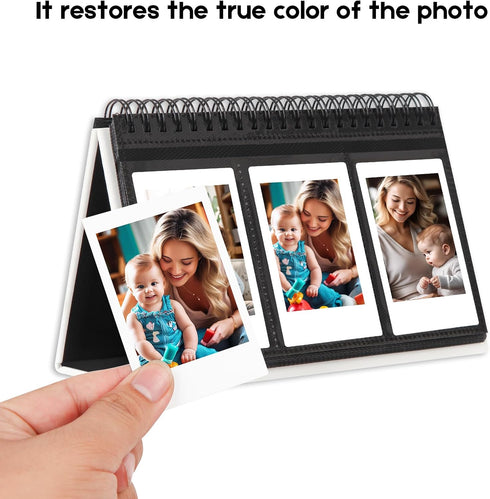Ruibytree Desk Calendar Style Photo Album with 96 Pockets for Fujifilm Instax Mini (12/11/9/8/7S/40), Polaroid PIC-300P/Z2300 - Holds 2x3 Inch Pho...