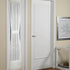 No. 918 Emily Sheer Voile Rod Pocket Door Sidelight Curtain Panel, 28" x 72", Eggshell...