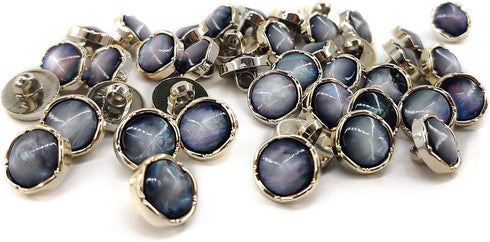 Resin Galaxy Electroplated PVC Base Sewing Shank Buttons 50 Pcs - 12.5mm, 1/2"...