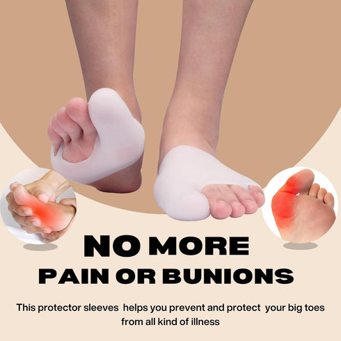 FOOTINSOLE.COM Comfort Gel Metatarsal Pads - Advanced Bunion Protector Sleeves with Toe Socks Design for Men and Women – Targeted Pain Relief, Foo...