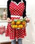 Wrapables Adjustable Flirty Hostess Apron, Red Polka Dots...