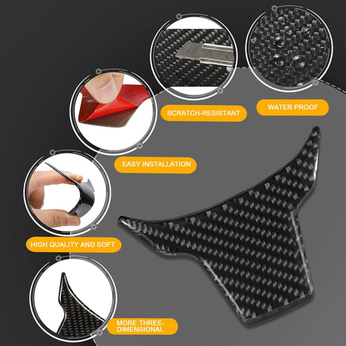 TOMAL Steering Wheel Cover Trims Compatible with Honda Civic Steering Wheel Cover Panel Frame Inner Wheel Button Sticker 2016 2017 2018 2019 2020 ...